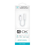 Adaptador 4-OK Aúdio Stereo a USB Tipo C