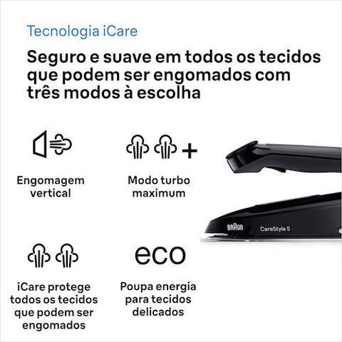 Ferro com Caldeira Braun Carestyle IS5249BK - Preto