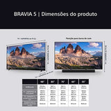 Smart TV Sony 85 BRAVIA 5 Mini-LED UHD 4K K-85XR5 - 216cm