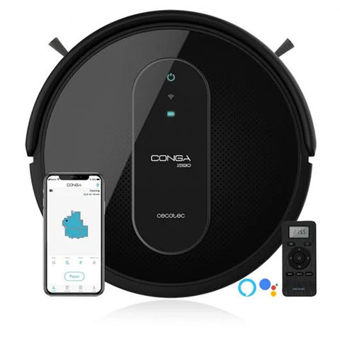 Aspirador Robot Cecotec Conga 1590 (WIFI - 160 min - 1400 Pa)